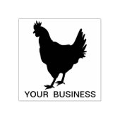 Hen Sillouette,ファームチキン(文字) ラバースタンプ (インプリント)