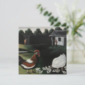 Hen with her Chicks in a Rural Farmyard Landscape カード (スタンド正面)