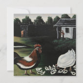 Hen with her Chicks in a Rural Farmyard Landscape カード (正面)