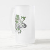 Hendersonのタータンチェックのライオン フロストグラスビールジョッキ (正面左)