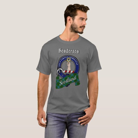 Henderson Clan Badge & Tartan Tシャツ (正面フル)