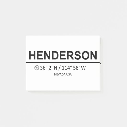 Henderson Coordinaten - Henderson Coordinates ポストイット (正面)