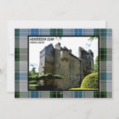 Henderson Scotish Clanタータンチェック写真クリスマス シーズンカード (裏面)