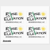 Hendersonvile標高長方形のStkrを上げる 長方形シール (シート)