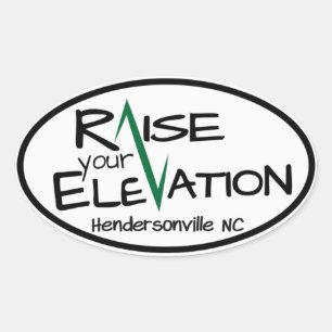Hendersonville NCの昇給あなたの高度の楕円形Sticke 楕円形シール