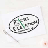 Hendersonville NC Raise Your Elevation Oval Sticke 楕円形シール (封筒)