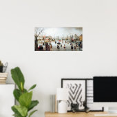 Hendrick Avercamp Ice Skating near a Village ポスター (ホームオフィス)