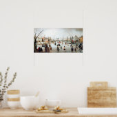 Hendrick Avercamp Ice Skating near a Village ポスター (キッチン)