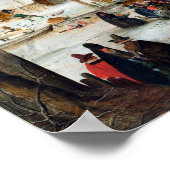 Hendrick Avercamp Ice Skating near a Village ポスター (角)