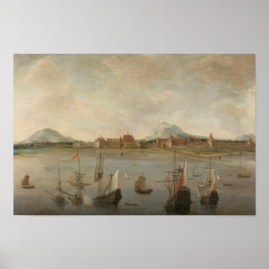 Hendrick Dubbels – バタビアのビュー ポスター (正面)