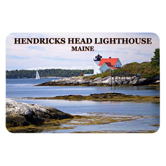 Hendricks Head Light House, Maine Flexi Magnet マグネット (横)