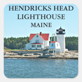 Hendricks Head Light house, Maine Stickers スクエアシール