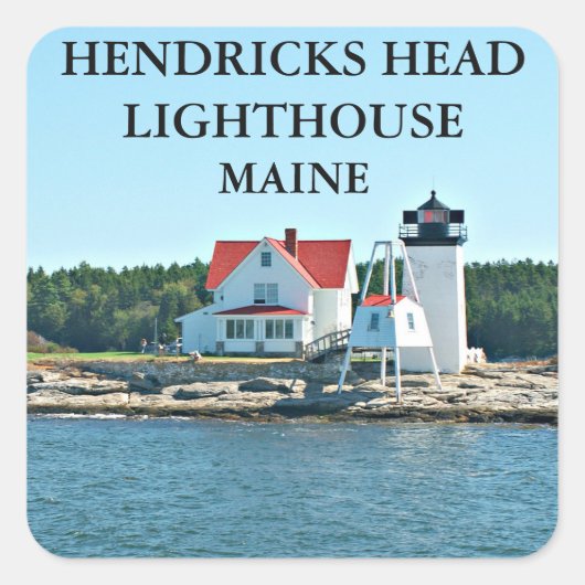 Hendricks Head Light house, Maine Stickers スクエアシール (正面)