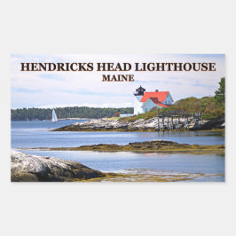 Hendricks Head Light house, Maine Stickers 長方形シール