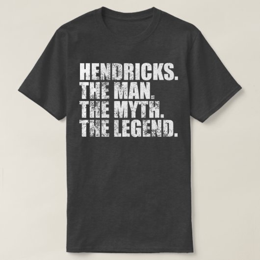 HendricksHendricksファミリー名Hendricks姓 Tシャツ (デザイン正面)