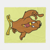 Henery Hawk Yelling フリースブランケット (正面(横))