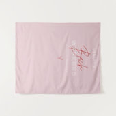 HENLEYモダンピンクレッドレトロバチェロレッテ歓迎 タペストリー (正面(横))