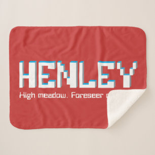 Henley少年の名前と意味ピクセル文字ゲーマー シェルパブランケット