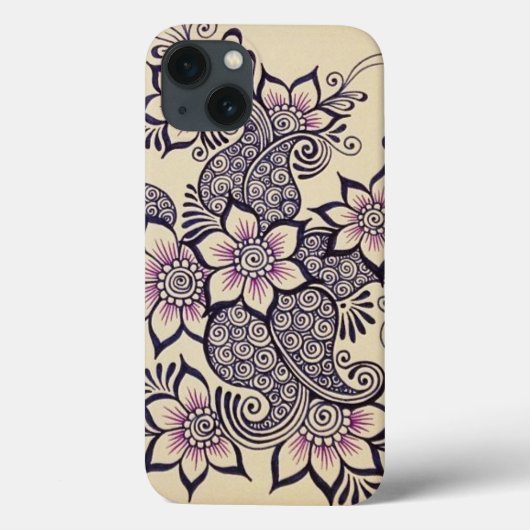 Hennaのデザインの私電話箱 Case-Mate iPhoneケース (裏面)