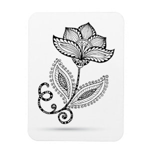 HennaのペイズリーのMehndiの落書き マグネット