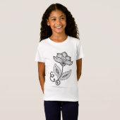 HennaのペイズリーのMehndiの落書き Tシャツ (正面フル)