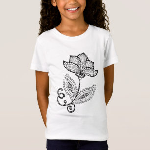 HennaのペイズリーのMehndiの落書き Tシャツ