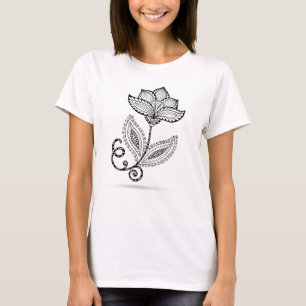 HennaのペイズリーのMehndiの落書き Tシャツ