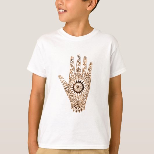 Hennaの手/Hamsa Tシャツ (正面)