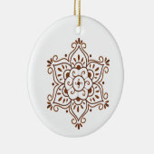 Hennaの曼荼羅のオーナメント セラミックオーナメント (右)
