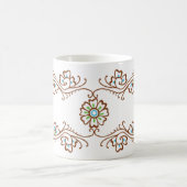 Hennaの花鎖のマグ コーヒーマグカップ (中央)