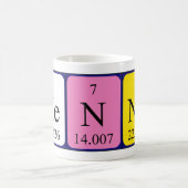 Henna周期表名mug コーヒーマグカップ (中央)
