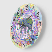 Henna象 ラージ壁時計 (傾斜)