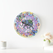 Henna象 ラージ壁時計 (ホーム)