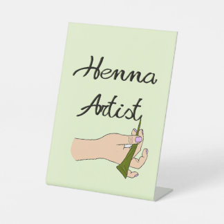 Henna ConeのHenna Artist 台座サイン