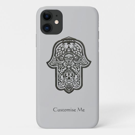 Henna Hand of Hamsa (オリジナル) iPhone Case Case-Mate iPhoneケース (裏面)
