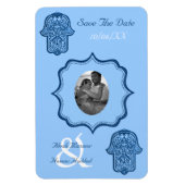 Henna Hand of Hamsa (Blue) (Save The Date) マグネット (縦)