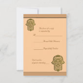 Henna Hand of Hamsa (Golden) (結婚s) 出欠カード (裏面)