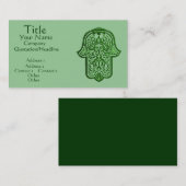 Henna Hand of Hamsa (Green) 名刺 (正面/裏面)