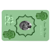 Henna Hand of Hamsa (Green) (Save The Date) マグネット (横)
