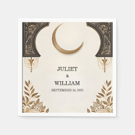 Henna Islam Nikah Arabic Walima Muslim 結婚's スタンダードカクテルナプキン