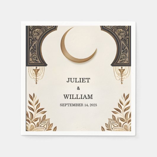 Henna Islam Nikah Arabic Walima Muslim 結婚's スタンダードカクテルナプキン (正面)