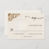 Henna Islam Nikah Arabic Walima Muslim 結婚's 出欠カード (正面/裏面)