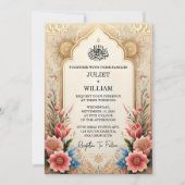 Henna Islam Nikah Arabic Walima Muslim 結婚's 招待状 (正面)
