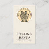 Henna Massage Healing Arts Hands Business Card 名刺 (正面)