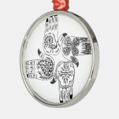 Henna Mehndiはインドのデザインによって絵を描かれる結婚式を渡します メタルオーナメント (左)