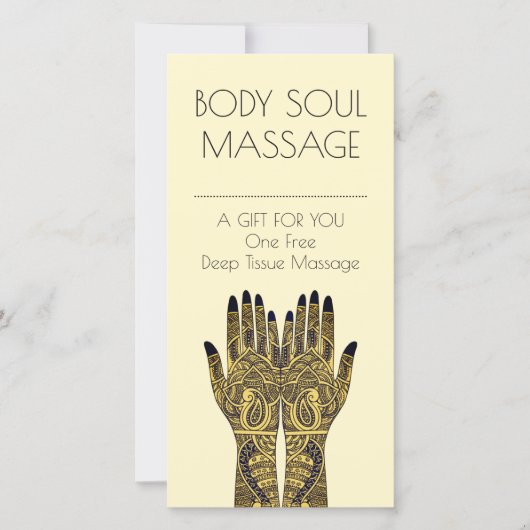 Henna Mehndi手デザインギフト券カード カード (正面)