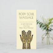 Henna Mehndi手デザインギフト券カード カード (スタンド正面)