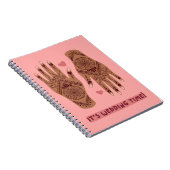 henna mehndi結婚手デザイン付きノート ノートブック (右側)