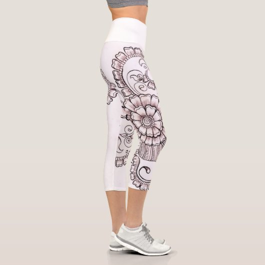 henna pants floral カプリレギンス (右)