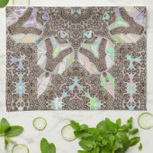 Henna Phownixフラクタルマンダラアートキッチンタオル キッチンタオル (折り畳み)